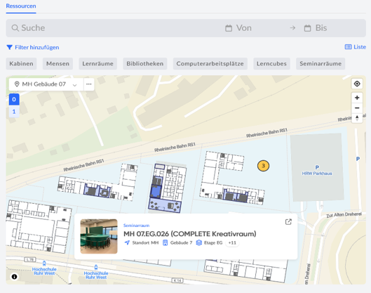 Raumbuchungstool | © HRW