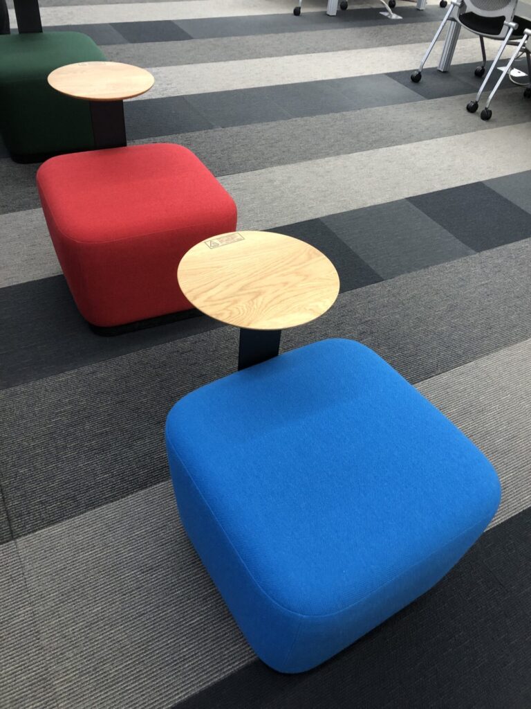 Beispiel Nahaufnahme Hocker mit Arbeitstisch