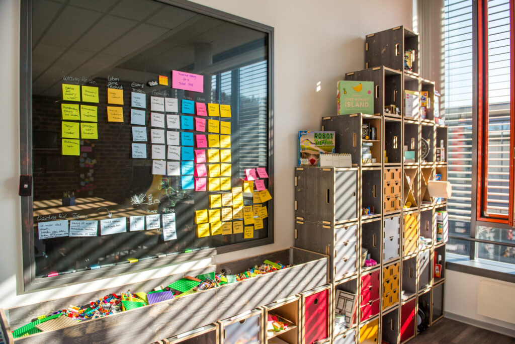 Beispiel Schrankwand mit diversen Spielereien in Innovationsraum